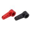 Servo Arm Set, RC Metal Servo Horn Arm 15T RC Steering Arm RC Car Accessory for AXIAL SCX24 1/24 RC Car Red Black Set view 3