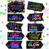 Gueevin 20 Pcs Party Supplies Decorations Home Sign Cutouts for Party Decorations Supplies(Glow in The Dark) view 1