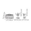 Odoria 1/12 Miniature Tea Set 8Pcs Dollhouse Decoration Accessories, Silver view 4