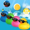 24 Pcs Mini Rubber Ducks with Sunglasses, Rubber Ducks in Bulk Valentine Bathtub Toys for Cruise Valentines Kids Classroom Gift Exchange(Eyeglasses,Mixed Colors) view 2