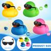 24 Pcs Mini Rubber Ducks with Sunglasses, Rubber Ducks in Bulk Valentine Bathtub Toys for Cruise Valentines Kids Classroom Gift Exchange(Eyeglasses,Mixed Colors) view 3