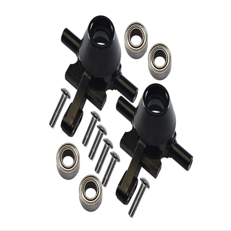 GPM 1Pcs Set Upgrades Alloy Front Knuckle Arm with Bearing for Tamiya-TT02 rc Cars (Black)