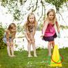 51 Pcs Carnival Outdoor Games Set Potato Sack Race Bags 3 Legged Race Bands Egg and Spoon Game Colorful Rings Cone Throwing Game with Prizes and Whistles for Family Yard Lawn Birthday Party Games view 3