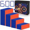 Pokiiulk 600PCS Refill Bullets Fit for Nerf Guns N-Strike Elite Series Blasters Toy Guns Darts with Portable Shooting Practice Target Toy Storage Mesh Bag view 1