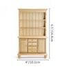 Odoria 1/12 Miniature Cabinet Cupboard Hutch Dollhouse Furniture Accessories, Burlywood view 3
