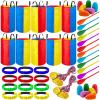 Yunsailing 40 Pieces Potato Sack Race Bags Large Bags Lawn Outdoor Games Party Games for Kids School Adults Family Backyard Party Birthday Outside Egg Spoon Race Easter(Rainbow) view 1