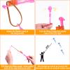 lpvoqpth 25 Sets LED Flying Set, 25 Slingshot+25 Glow Helicopter-50 Pcs, Flying Toy Outdoor Toys Glow in The Dark Party Supplies Party Favors for Kids 8-12,4-8 view 4
