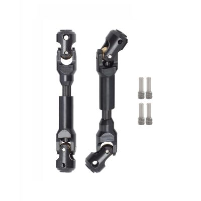 AMOGOT 2Pcs Internal Spline RC Drive Shaft 75-100mm for 1/10 Axial SCX10 Trx4 SCX10II 90046 Wraith D90 TF2 Redcat Gen7 GEN8 RC Crawler, Steel Metal Universal Joint Driveshaft A