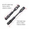 AMOGOT 2Pcs Internal Spline RC Drive Shaft 75-100mm for 1/10 Axial SCX10 Trx4 SCX10II 90046 Wraith D90 TF2 Redcat Gen7 GEN8 RC Crawler, Steel Metal Universal Joint Driveshaft A view 2