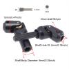 AMOGOT 2Pcs Internal Spline RC Drive Shaft 96-140mm for 1/10 Axial SCX10 Trx4 SCX10II 90046 Wraith D90 TF2 Redcat Gen7 GEN8 RC Crawler, Steel Metal Universal Joint Driveshaft B view 3