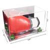 Better Display Cases Acrylic Boxing Glove Display Case with Mirror Case, Green Risers and Mirror Base (A011/V16) view 2
