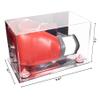 Better Display Cases Acrylic Boxing Glove Display Case with Mirror Case, Pink Risers and Mirror Base (A011/V16) view 2