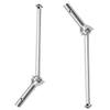 ARRCat Upgrades Part Drive Shaft for 1/8 Kraton 6S BLX,Outcast 6S BLX,Notorious 6S BLX,2pcs Front Drive Shaft Axles Upgrades Part,Harden Metal #45 Driveshaft Hop-up,(Upgrades Version),Silver view 1