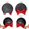 2 Pairs Sequin Mouse Ears Hair Clips, Glitter Bow Clips for Girls Women, Hair Accessories for Princess Cosplay, Christmas Decoration (black) view 2