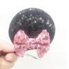 2 Pairs Sequin Mouse Ears Hair Clips, Glitter Bow Clips for Girls Women, Hair Accessories for Princess Cosplay, Christmas Decoration (black) view 4