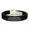 Unique Idea Model Building, The Voices in My Head are Telling Me to Go, Fancy Holiday Black Glidelock Clasp Bracelet from Friends view 1