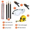 QeeHeng Kids Real 20Pcs Construction Tool Set with Blue Toolbox and Protective Clothing, Beginner Woodworking Tool Set, Educational Gift view 3