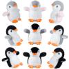 9 Pcs Mini Penguin Stuffed Plush Toys 4.3 Inch Cute Soft Small Penguin Ornament Bulk Hanging Animal Stuffed Toys Gift for Keychain Bag Pendant Christmas Decors Birthday Party Favor(Cute Style) view 1