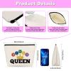 Bingo Game Gift for Women Makeup Bag Bingo Lover Gambler Gift for Teens Bingo Bags Queen Birthday Gifts for Bingo Player Bingo Queen Gift for Her Bingo Cosmetic Bag Bingo Gifts Bingo Organizer Pouch view 2