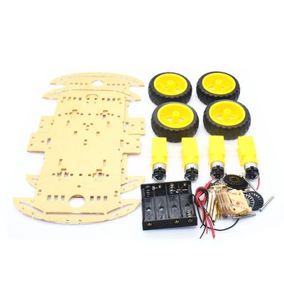 4WD Smart Robot Car Chassis Kits with Speed Encoder and Box for Kit