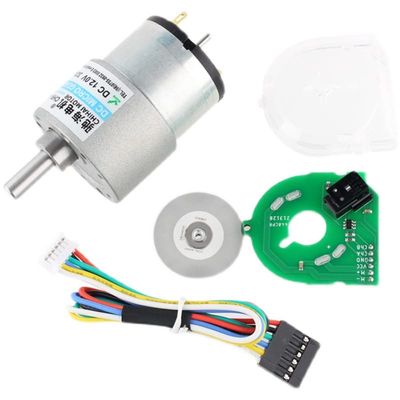 12V24V GM37-520 DC Photoelectric Encoder Gear Motor for ROS Robot STM32 Two-Wheel Balancing Car - (Speed(RPM): 107rpm/ Voltage(V): 12V Motor)