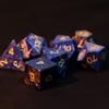 Lapis Lazuli Natural Gem Dice 7 Pieces D&D Gem Dice Set DND Polyhedarl Dice Set, Free Dice Bag, Used in Dungeons and Dragons RPG Game view 2