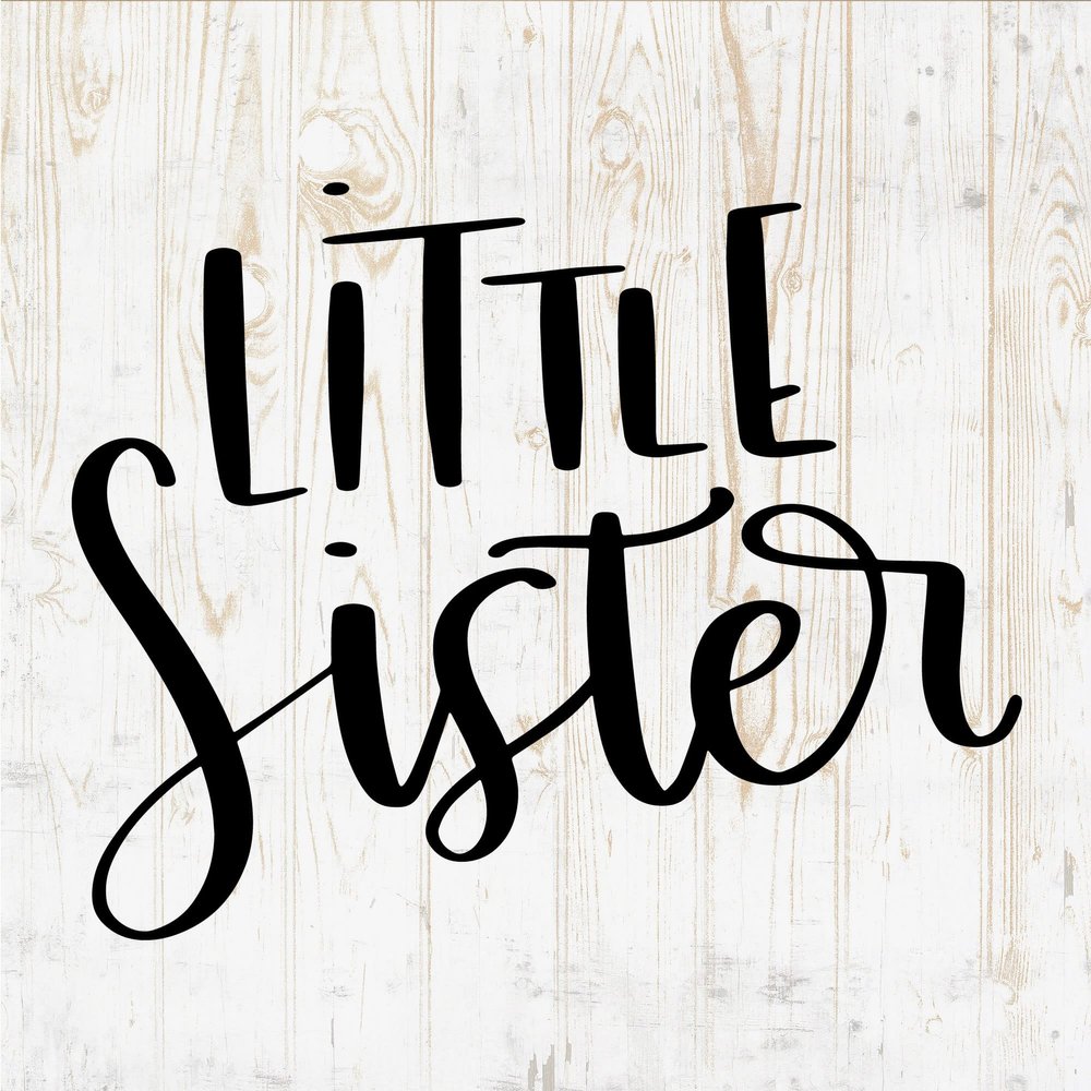 Little Sister - Family Wall Decals - Family Wall Stickers Quotes Sayings Sign - Car Window Home Kitchen Bedroom Kids Living Nursery Room Wall Decor DWSV7698