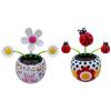 Bavokon 2 Cute Solar Power Flower Car Decor Swing Dancing Flower Solar Dancing Flower,Solar Dancing Flower,Solar Powered Happy Dancing Flower Desk Decoration Swing Auto Dance Toys view 1