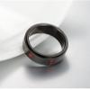 Mesnt Wedding Ring for Men, 8MM Rotatable Dice Fidget Anxiety Relief Bands Ring, Black Size 9 view 4