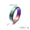 Mesnt Mens Promise Rings, 6MM Numbers Rotatable Anti Stress Fidget Spinner Ring, Colorful Black Size Colorful 9 & Black 10 view 2