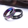 Mesnt Mens Promise Rings, 6MM Numbers Rotatable Anti Stress Fidget Spinner Ring, Colorful Black Size Colorful 9 & Black 10 view 4