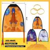 3 Pcs Mini Slingshot Kites - Thumb Ejection Kite Beach Toys Gift for Kids Teens Age 4-18 Years Old Easy to Fly Waterproof Stringless Beach Kite Small Funny Outdoor Sports Toy Dinosaur Rocket Style view 4