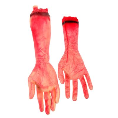 COHEALI 2pcs Halloween Broken Hand Decoration Scary Prop for Haunted Houses Parties and April Fool Day Realistic Fake Hand Effects for Spooky Atmosphere