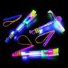 AMERICAN WIT 48 Pack - Cool LED Light Up Helicopters (Multicolored) Slingshot Style Flying Toy Arrow Launch Flies up to 100 Feet. (48) view 3