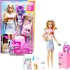 Barbie Doll & Accessories, Travel Set with Puppy and 10+ Pieces, Suitcase Opens & Closes, Barbie "Malibu" with Blonde Hair view 1