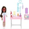 Barbie Chelsea Can Be Doll & Playset, Brunette Scientist Small Doll with Toy Chemistry Lab Table & STEM-Themed Accessories view 2