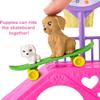 Barbie Chelsea Doll & Skate Park Playset with 2 Puppies, Skate Ramp, Scooter & 15+ Accessories, Brunette Small Doll with Blue Eyes view 3