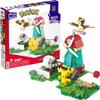 MEGA Pokemon Action Figure Building Toy Set, Countryside Windmill with 240 Pieces, Motion and 3 Poseable Characters, Gift Idea for Kids view 1