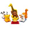 PicassoTiles 7pc Animal Action Figure + Activity Center Play Table, Pretend Playset, Study Desk Set Sandbox Water Tight Container Storage All-in-1 STEM Toy with 331pc Dual Size Brick Blocks Marble Run view 2