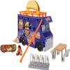 Hot Wheels Skate Taco Truck Play Case, Portable Fingerboard Skatepark Playset for Kids, 1 Exclusive Board, 1 Pair of Removable Skate Shoes & Storage view 4