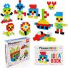 PicassoTiles 16pc Action Figures + 60 Piece Magnetic Puzzle Cubes, Magnet Character Expansion Variety Pretend Play Pack, 1 Magnet Building Block Sensory Toy Set, Free Ideabook with 50 Ideas Included view 1