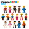 PicassoTiles 16pc Action Figures + 60 Piece Magnetic Puzzle Cubes, Magnet Character Expansion Variety Pretend Play Pack, 1 Magnet Building Block Sensory Toy Set, Free Ideabook with 50 Ideas Included view 3