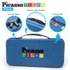 PicassoTiles Portable Toy Carry Case + 353pc Magnetic Tile Combo Set, Magnetic Tiles Construction Blocks Travel Bag EVA Storage Organizer Box Action Figure Character Accessory, Magnetic Brick Tile view 3
