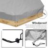 Gicov Hexagon Sandbox Cover Waterproof Sandpit Pool Cover with Drawstring Heavy Duty Sand Box Protection Cover Sandbox Canopy Replacement for Backyard Garden Outdoor (55x43x7.8in, Grey) view 4