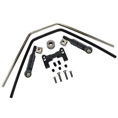 GPM 15Pc Set Upgrades Aluminum Front/Rear Sway Bar Mount with Linkage and Wire for 1/8 4Wd Sledge Monster Truck (95076-4) Rc Cars (Black)