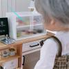 EatingBiting 1:6 mini House White Miniature Furniture Wood Cake Commercial Countertop Bakery Display Case Cabinet Storage Showcase with Acrylic Movable Window 3.9" for Figures Tea Set Cosmetics view 3
