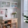 EatingBiting 1:6 mini House White Miniature Furniture Wood Cake Commercial Countertop Bakery Display Case Cabinet Storage Showcase with Acrylic Movable Window 3.9" for Figures Tea Set Cosmetics view 4