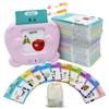 MAYAPHILOS 510 Words Alphabet Talking Flash Cards for 3-8 Years Toddlers, Educational Learning Interactive Toy for Boys Girls Kids Birthday Gifts, Preschool Montessori Speech Therapy Autism Toys Pink view 1