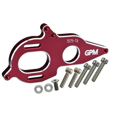 GPM 9Pc Set Upgrades Aluminum 7075-T6 Motor Heatsink Plate for Granite 4X4 Mega Moster Truck (AR102680) Rc Cars (red)