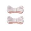 BOOMLATU Pink Bow Cabinets Knobs Cupboard Pulls Dresser Drawer Pack of 2,Wood Decorative Cabinet Handles for Kitchen Furniture Kids Girl Women Room view 1